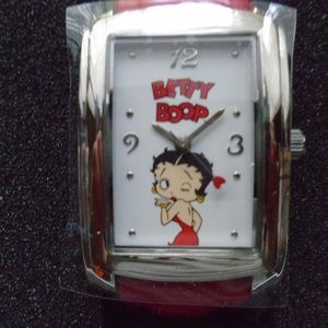 NEW IN BOX/TIN~BETTY BOOP WATCH~RED~HERE'S A KISS